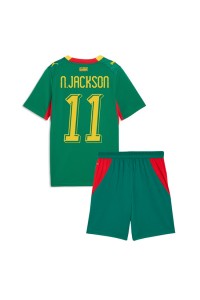 Senegal Nicolas Jackson #11 Jalkapallovaatteet Lasten Vieraspeliasu MM-kisat 2026 Lyhythihainen (+ Lyhyet housut)
